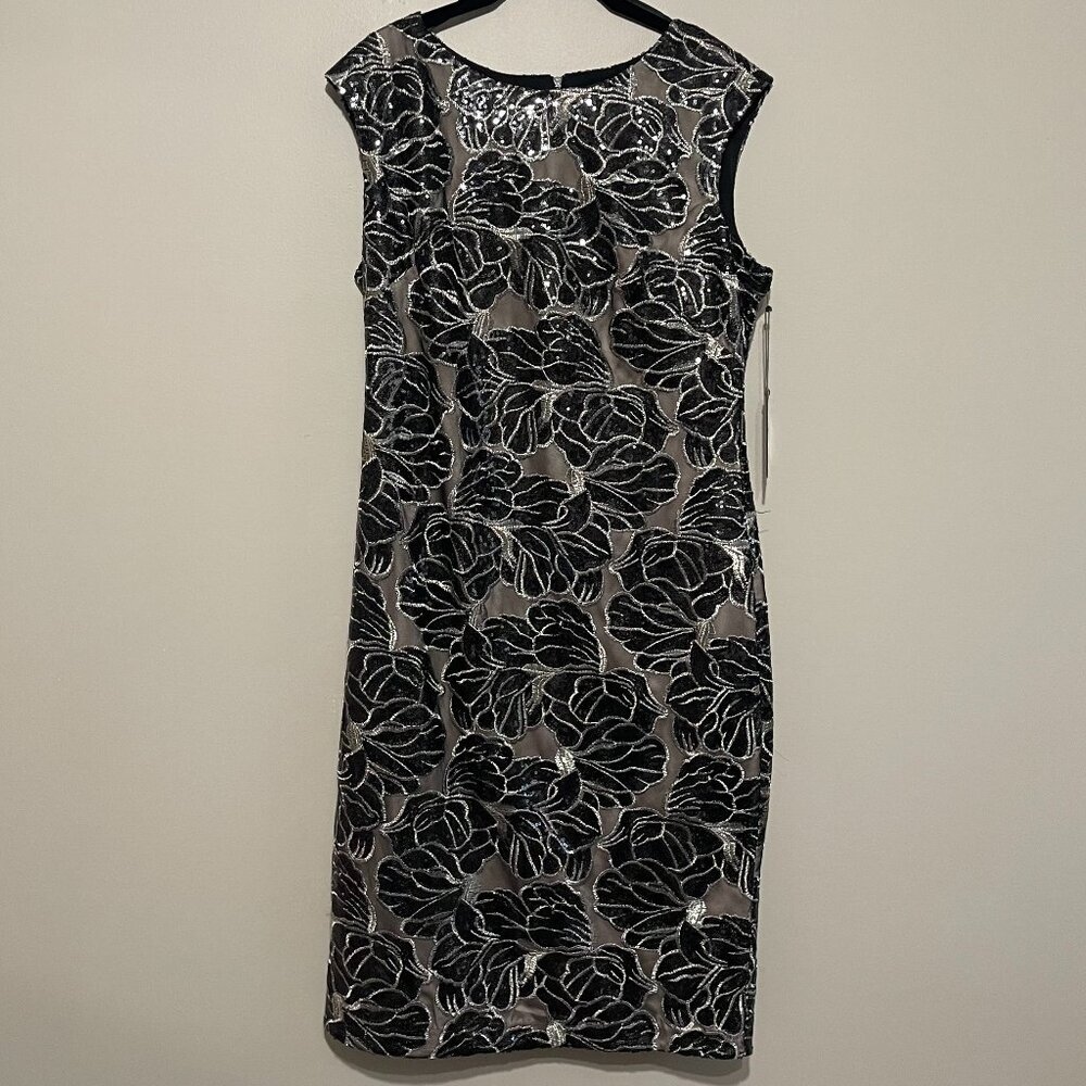 Vince Camuto Embroidered/Sequenced Cocktail Dress, Size 12, NWT